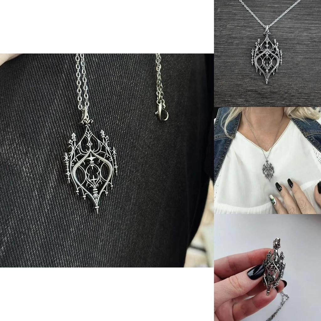 Retro Alloy Drop Pendant Necklace With Cross And Star Design For Unisex Fashion