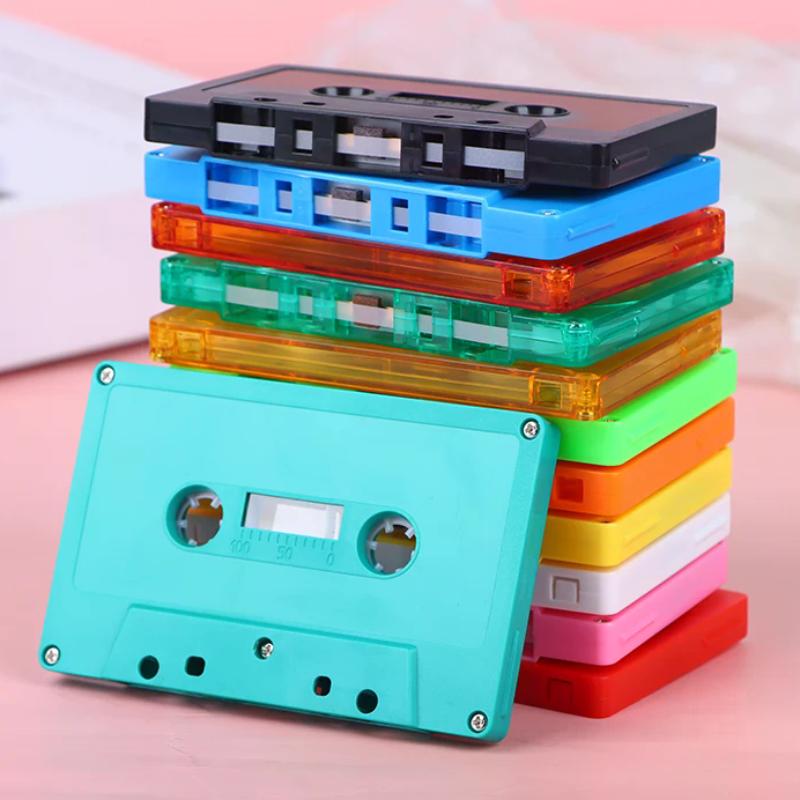 1Pc Color Blank Tape Case Audio Magnetic Audio Recording Cassette Tape Shell Empty Reel To Reel Cassette(no Tape Core)