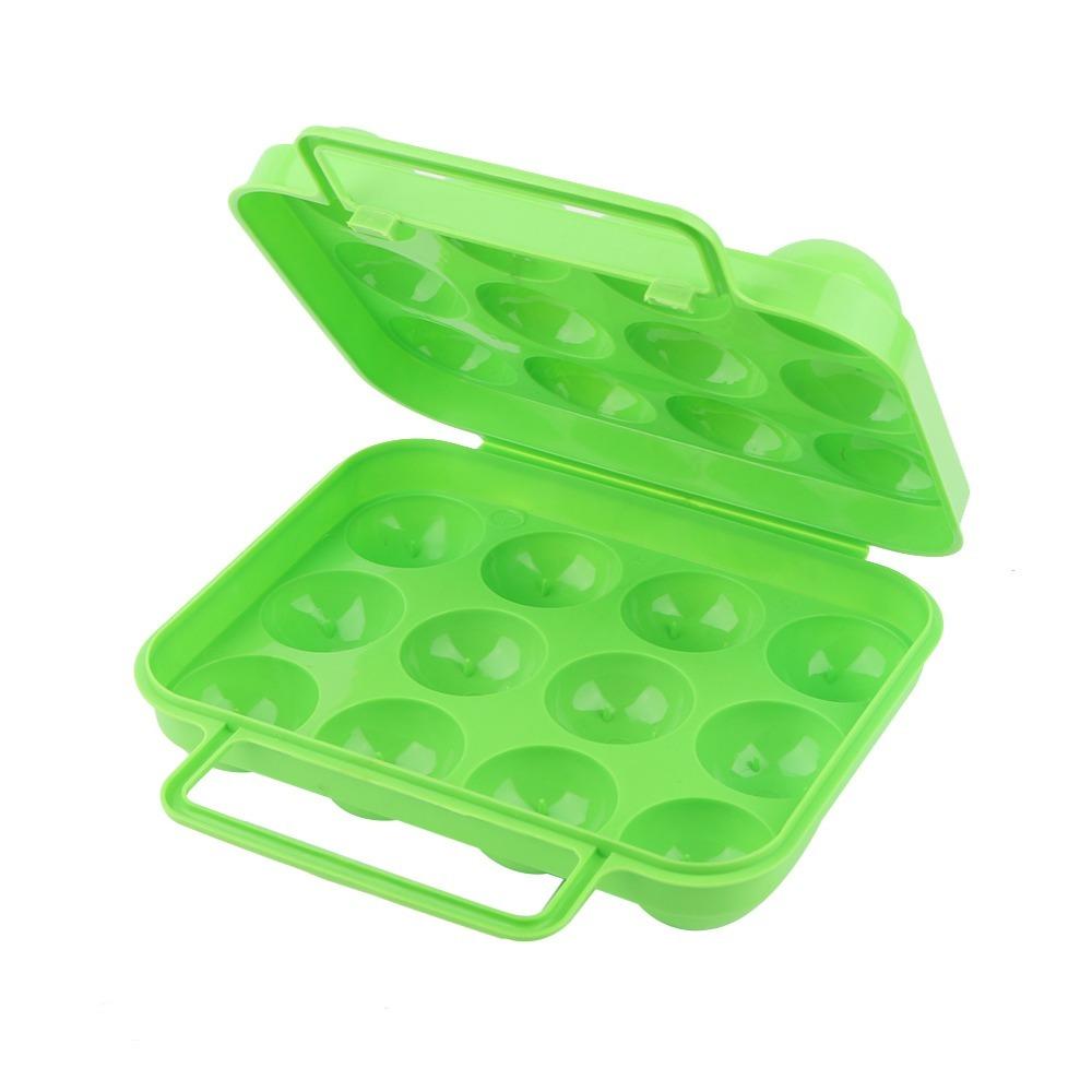 12-Slot Egg Tray Compact Eggs Container Household Storage Eggs Holder  Kitchen Use