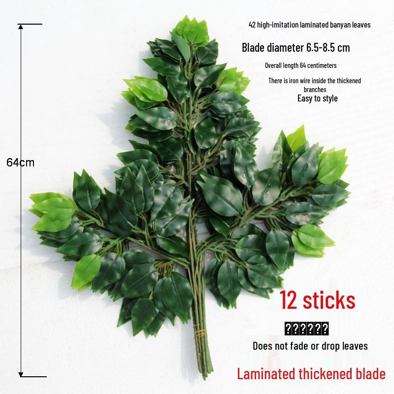 Large Grape Leaf Vine Decoration - Fake Fruit String for Wall, Ceiling, or Pipe with Green Tree Leaves