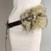 Y2K Furry Waistband Rhinestone Plush Waist Belt Fashion Leather Fur Belt  Daily