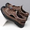 Fashion Designer New Hollow Platform Leather Men's Loafers Summer Fashion Casual Outdoor Beach Men's Sandals Zapatos Hombre