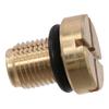 Qicarkey Radiator Expansion Tank Bleeder Screw, Brass Reservoir Plug Bleeder Screw with Rubber