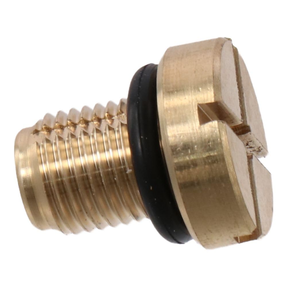 Qicarkey Radiator Expansion Tank Bleeder Screw, Brass Reservoir Plug Bleeder Screw with Rubber