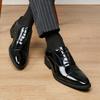 Men Genuine Leather Shoes Summer New Oxford Business Dress Shoes Soft Sole Pointed Toe Patent Leather