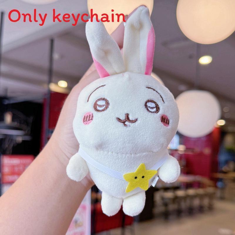 Joke Bear Chiikawa Hachiware Plush Keychain For Backpack Decor