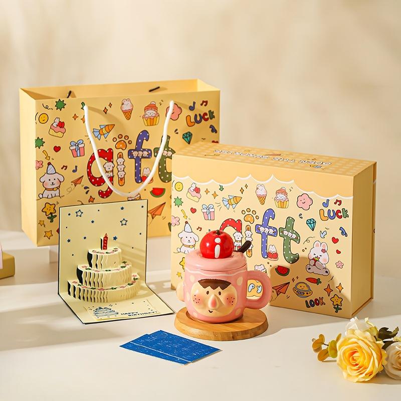 Funny and Creative Mug Couple Cup Ceramic Cup Girls Water Cup Birthday Practical Gift Souvenir for Girlfriends