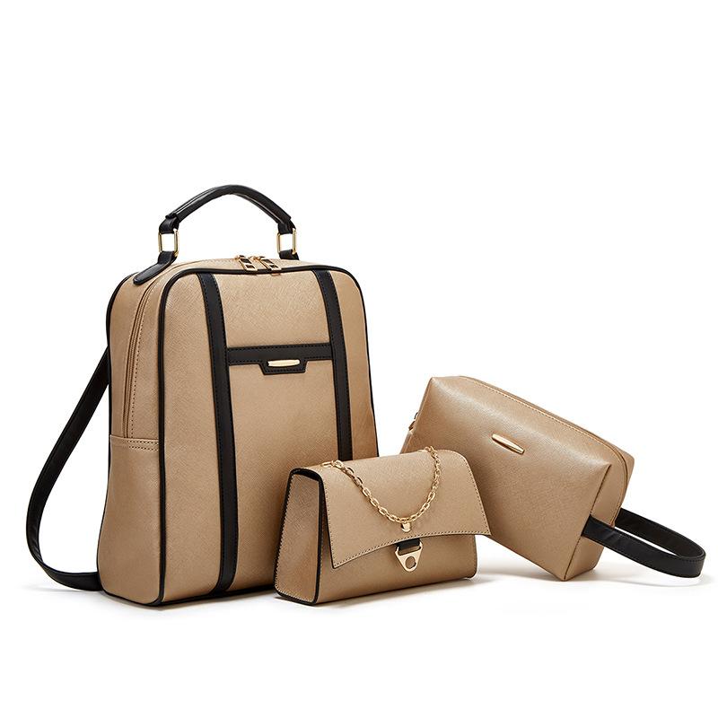 Lightweight Backpack Business Backpack Large Capacity Three-Piece Backpack Portable And Versatile золотой