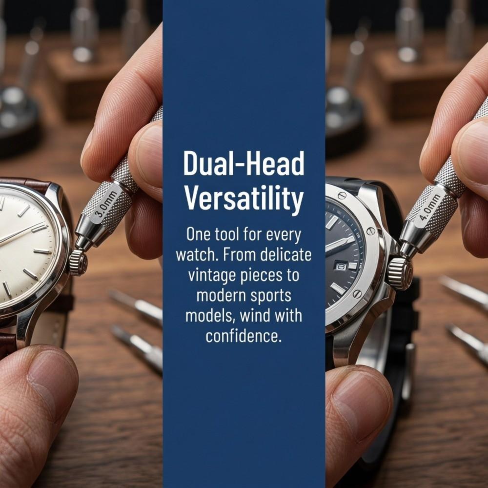 Steel Dual Head Chrome Steel Watch Winding Chuck Clock Precision Part Clamping