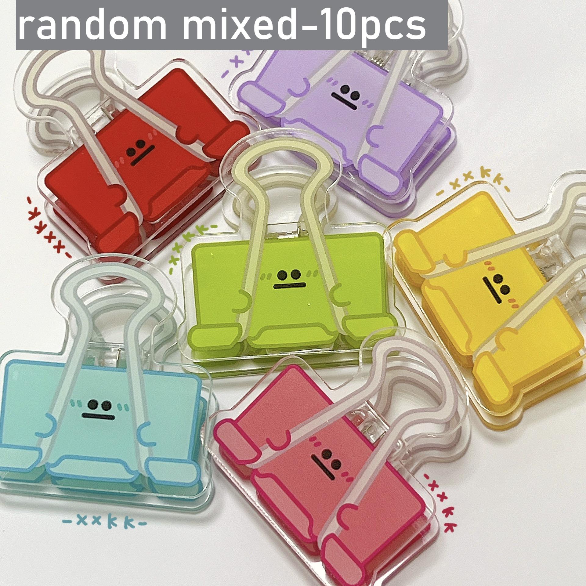 

Cartoon Acrylic Tail Clip, Office Stationery, Document Ticket Clip, Manual Ledger Clip, Easy To Carry, Can Be Clipped Anywhere