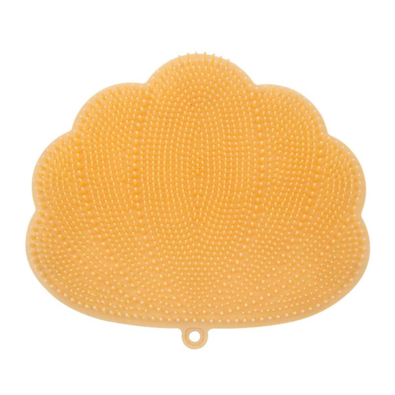 

Reusable Bath Foot Scrubber With Massage Nodes Waterproof Shower Mat For Back Feet Cleansing Relaxation жёлтый