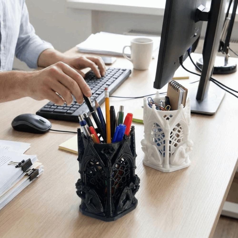 Creative Gothic Pen Holder Vintage Storage Decor Aesthetic Decor Desk Organizer Living Room