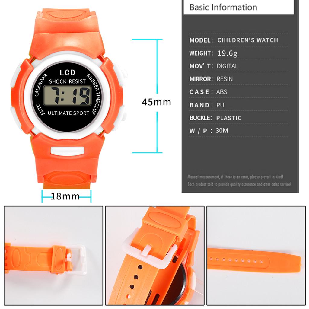 Children Girls Analog Digital Sport LED Electronic Waterproof Wrist Watch New