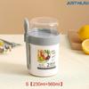  790ml/990ml Salad Oatmeal Cup Breakfast Double Cup Cereal Nut Yogurt Container Set With Dressing Holder Fork
