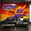 Dragon Quest Custom Name Wall Tapestry Aesthetic Wall Hanging Printed Fabric Blanket Decorative Tapestries For Bedroom Living Room Home Decor