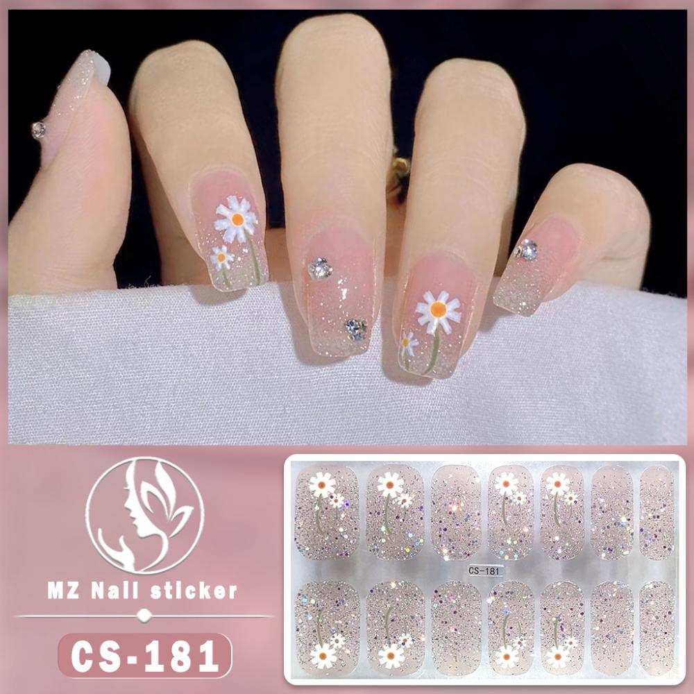 Waterproof No-bake Gel Nail Polish Film Full Sticker Japanese and Korean Style Love Nail Art Film Paper Nail Film Paper Patch