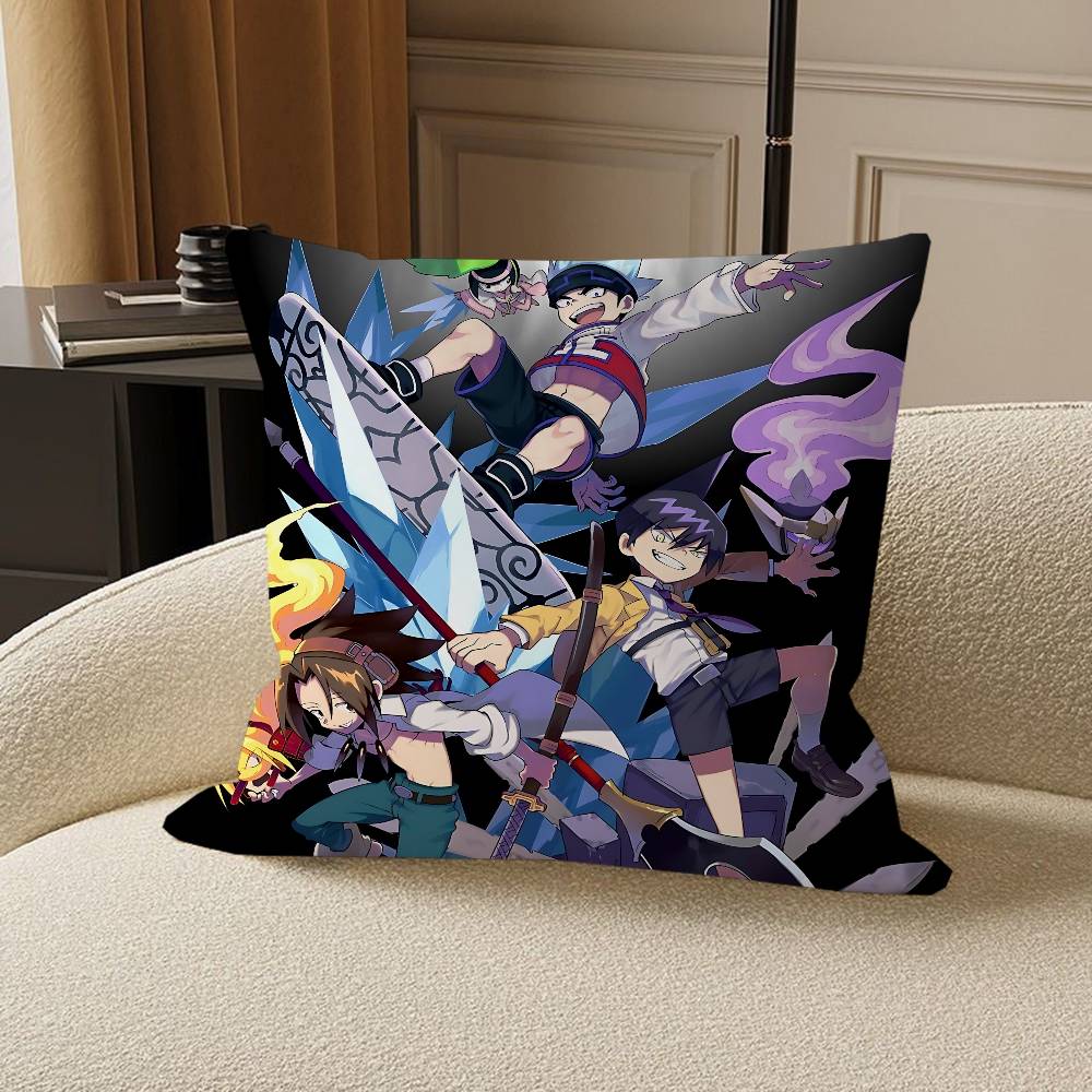 Anime Shaman-King Cushion Cover Inches Farmhouse Decor Home Throw Pillow Covers for Couch Decorations