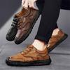 39-48 Men's Leather Casual Shoes Handmade  Soft  Working Shoes Leather Ankle Boots Large Size Driving Moccasins Shoes