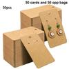 50/100 Pieces Paper Earring Display Cards - Diy Nail And Hoop Earring Holders, Jewelry Display Labels, Packaging Supplies