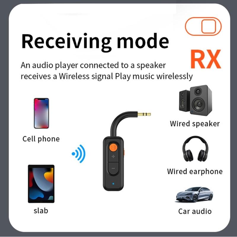 Wireless Auditory Transmitter Receiver 3.5MM Bluetooth-compatible 5.4 for Car TV PC Headphones Hifi Stereo Adapter