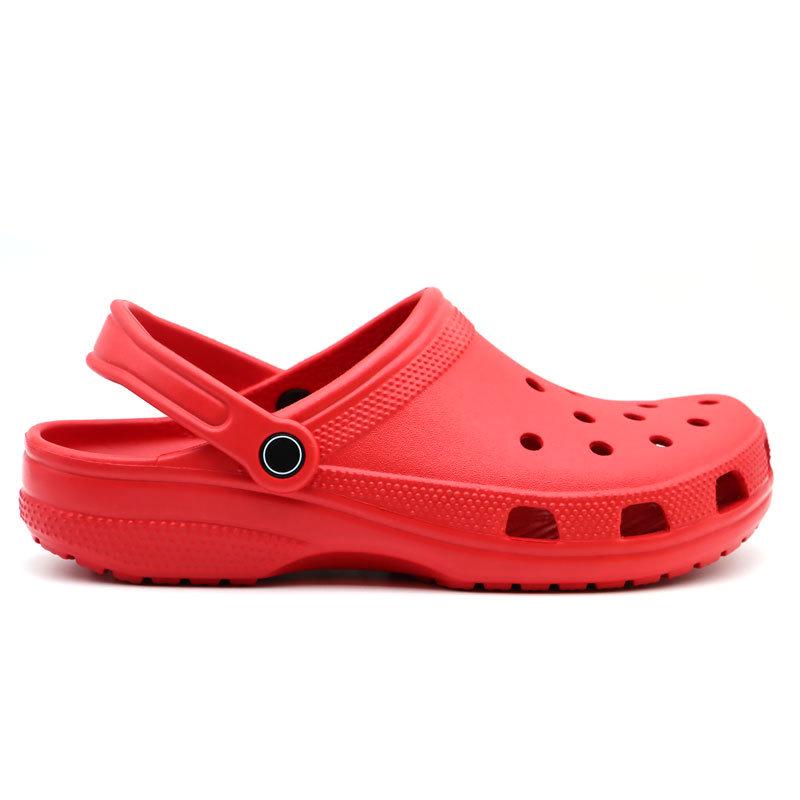 

Летний трансграничный бестселлер: Мужская классическая пляжная обувь и женские сандалии Baotou — садовая обувь в европейском и американском стиле 40/41=Men s 8/Women s 10 красный