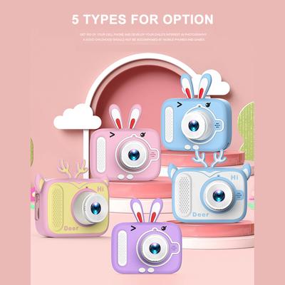 1080P Mini Cartoon Kids Digital Camera Digital Video Camera for Kids Dual Lens 2.0 Inch IPS Screen