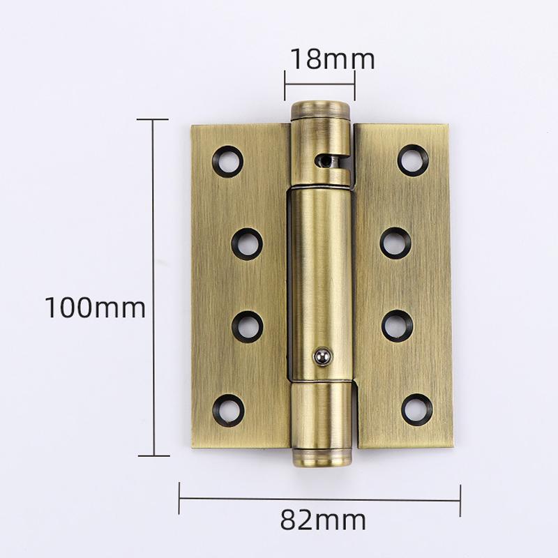 2pcs 4 Inch Invisible Door Hinges Hinge Door Closer Stainless Steel Self-Rebound Spring Positioning Closed Door Spring Hinge
