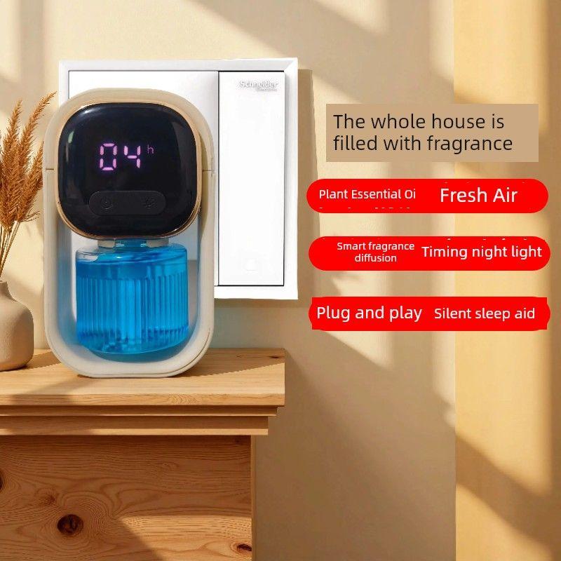 Plug-In Aroma Diffuser Automatic Fragrance Machine for Home Indoor Use, Long-Lasting Hotel Smart Scent Machine Essential Oil Refill Liquid