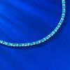High Carbon Diamond Light Luxury Temperament 4 * 6 Sea Blue Diamond Full Diamond High-End Bracelet