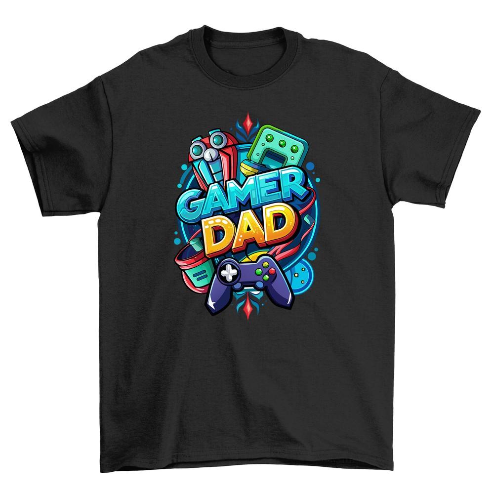 Gamer Dad Superhero Controller T-Shirt - Powered by Love and Coffee! Unleash you