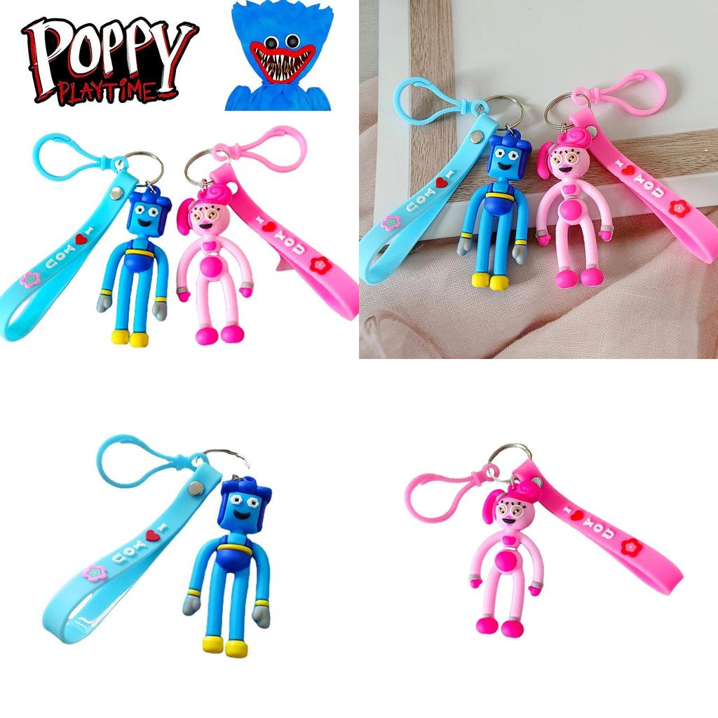 Poppy Playtime Three-dimensional Couple Keychain Stylish And Durable Silicone Pendant