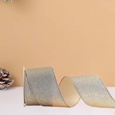 Weihnachtsband DIY Weihnachtsdekoration Flexibler Glitzer 2,5 Zoll breit für Bastelarbeiten Partyzubehör