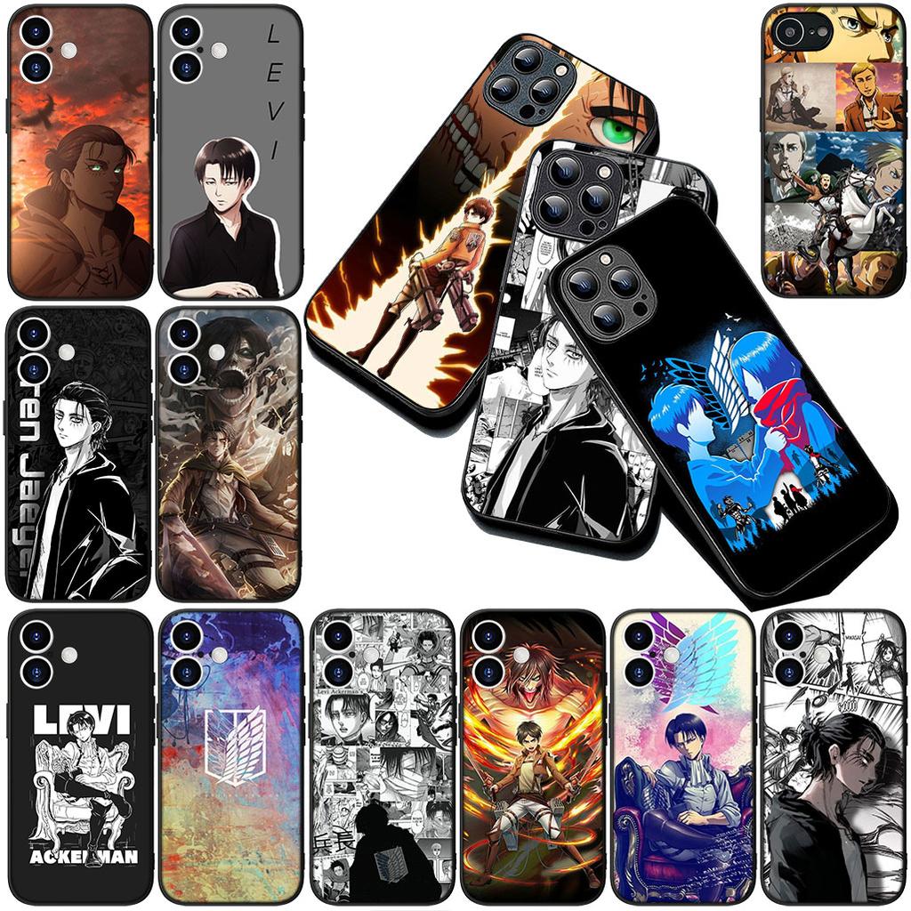 Eren Jaeger Levi Attack On Titan Phone Case for Apple iPhone 17 16 14 15 Plus Pro Max 16E ProMax + 15Plus 15+ 16+ Cover