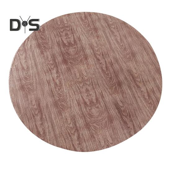 

Круглая водонепроницаемая скатерть с защитой от масла и резинками по краям, с рисунком под дерево, для праздничной вечеринки, дома, фермы S