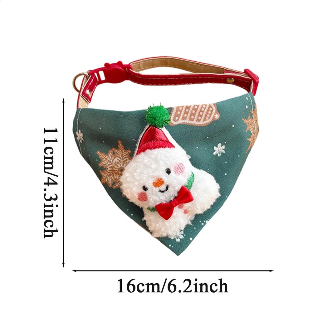Christmas Cat Bandana Collar Elastic Holiday Dress Up Pet Costume Christmas Pet Bandana For Family Gathering Photoshoot Party