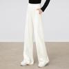 Women's Drapey Elastic High-Waist Wide-Leg Pants