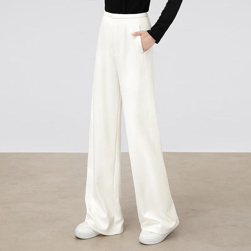 Women's Drapey Elastic High-Waist Wide-Leg Pants