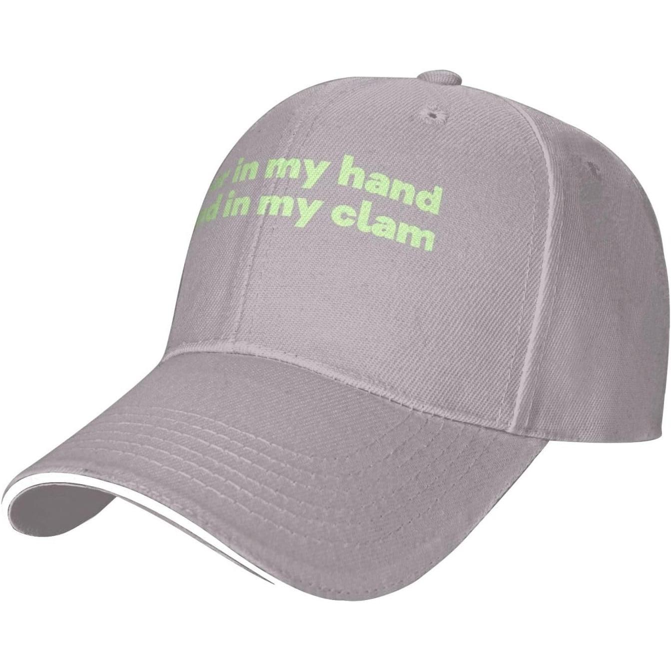 

Beer In My Hand Sand In My Clam Baseball Cap Polyester Sun Protection Casual Adjustable Unisex Hat Adjustable серый