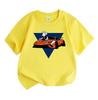 Kids Boys Girls Crew Neck Short Sleeve T-Shirt, 100% Cotton Casual Top, Cool Sports Racing Car Print, Comfortable Breathable Summer Daily Wear for Lit