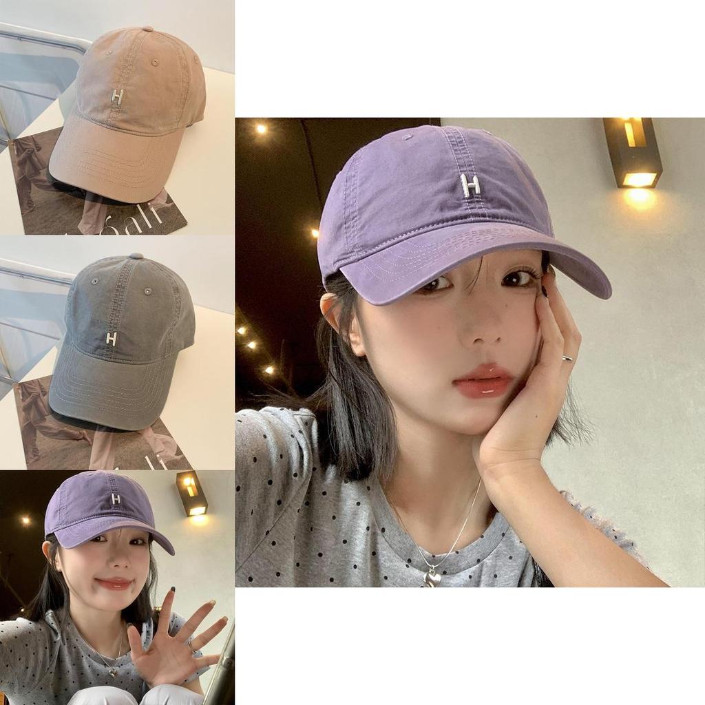 Stylish Purple Baseball Cap For Women With Adjustable Fit And Casual Embroidery Design