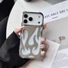 For For Iphone 17 16 Pro Max Cases for For Iphone 11 12 13 14 1 Plus Air Cover Plating Hollow Flame Pattern Silicone Shockproof Coque