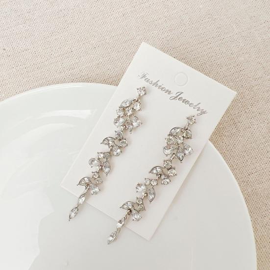 Long Tassel Earrings Zircon Hoop Earrings Rhinestone Earrings Chic Elegant Stud Earrings Stylish Jewelry for Women