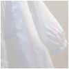 Korean Style White Cotton Shirt Women Summer Round Neck Casual Loose Fit Short Sleeve Top