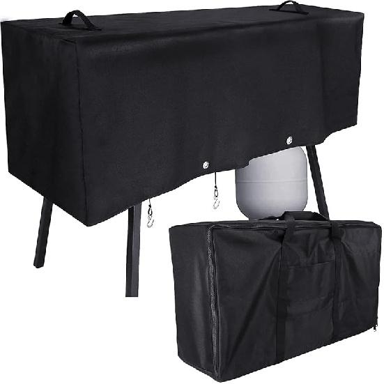 Patio Grill Cover for Camp Chef 3 Burner Stoves, Heavy-Duty Waterproof Grill Cover for PRO90, TB90LW, TB90LWG, TB90LWG15, DB90D, SPG90B, Hooks for