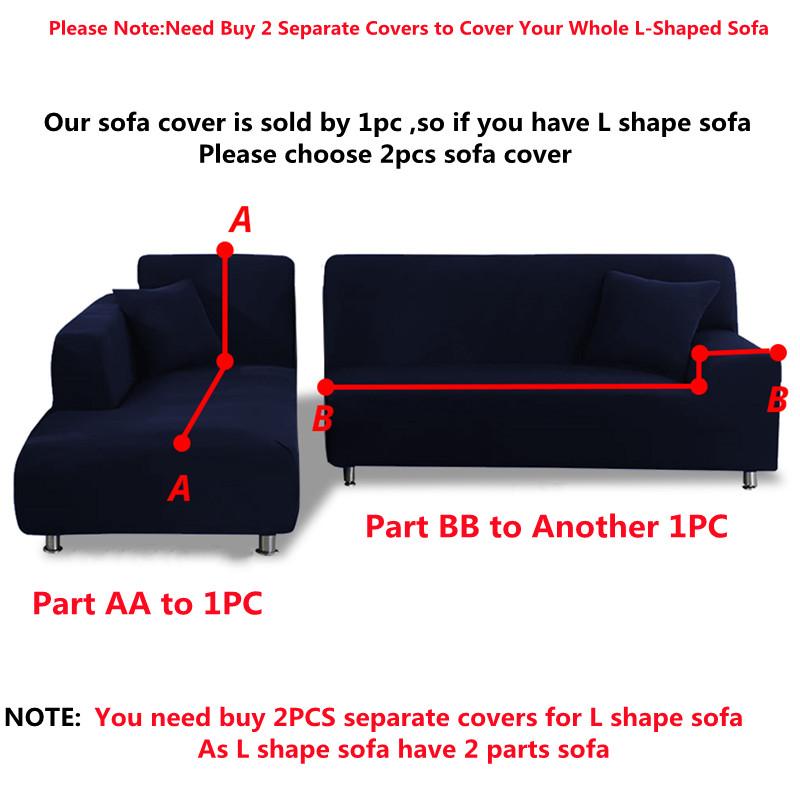 Spandex Corner Sofa Covers for Living Room Elastic Spandex Couch Cover Stretch Slipcovers L Shape Sofa Need Buy 2pcs Sofa Cover