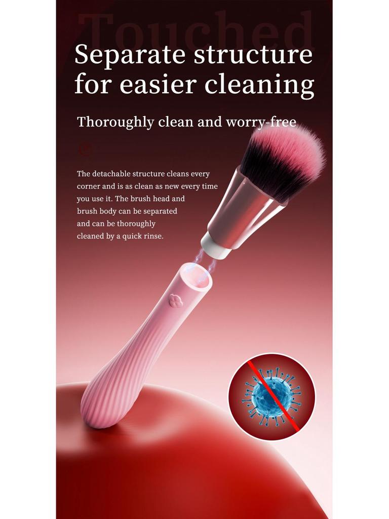 Rechargeable Vibrating Makeup Brush & Massager for Women