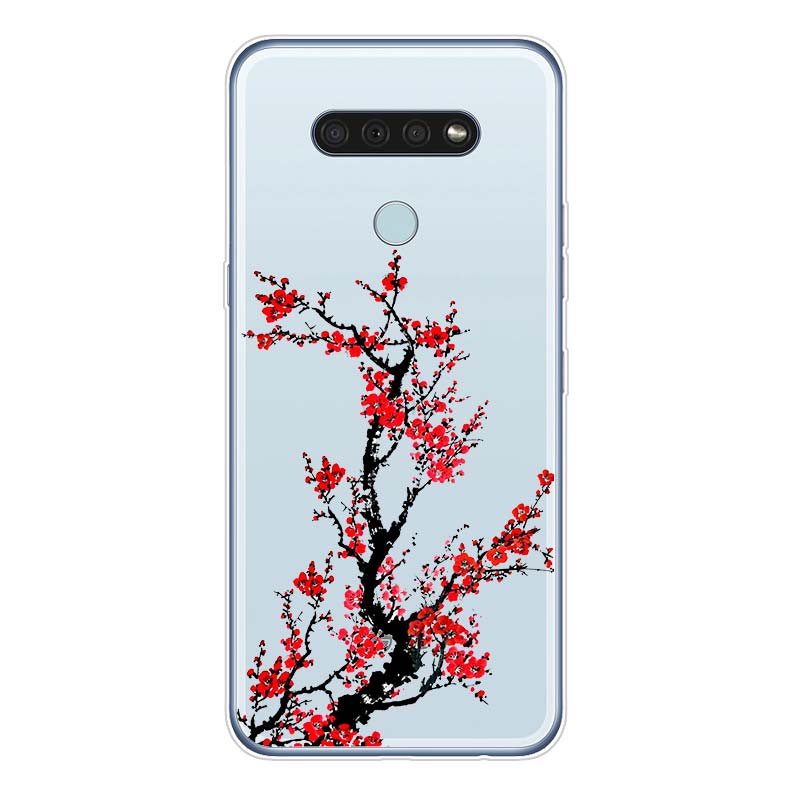 

Чорнильна квітка в китайському стилі для LG K92 K52 K62 K22 K71 K61 K51S K41S G8 G8S G8X V35 V50 V40 V50S V60 Q60 чохол для телефону LG K22