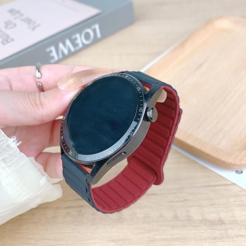18mm 22mm 20mm Magnetic Silicone Strap For Samsung Galaxy Watch 7 6 5 4 44mm 40mm Sports Band For Galaxy Watch 4 6 Classic 47mm Huawei GT 4/5/6 41mm
