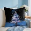 Merry Christmas Printed Cushion Cover Square Pillow Bedroom Sofa Leisure Comfort Living Room Home Decoration X