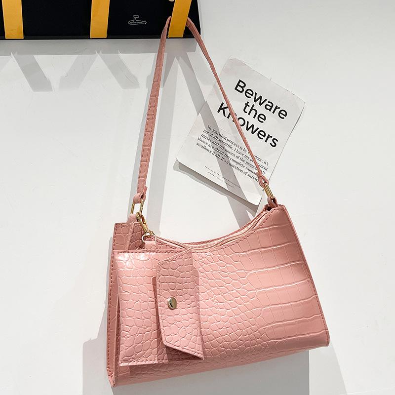 

Простая сумка-подмышка с узором под камень и кошельком для мелочи, модная наплечная сумка для женщин